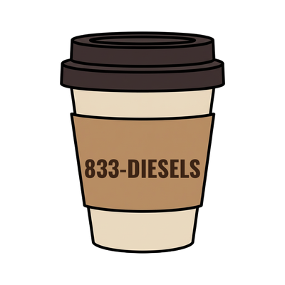 833-DIESELS on a coffee cup