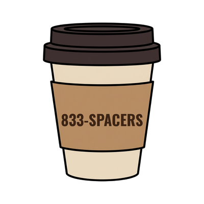 833-SPACERS on a coffee cup