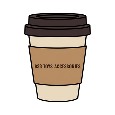 833-TOYS-ACCESSORIES on a coffee cup