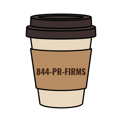 844-PR-FIRMS on a coffee cup