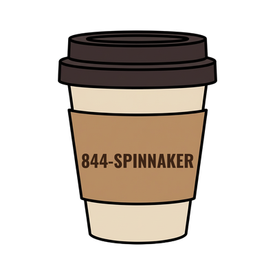 844-SPINNAKER on a coffee cup
