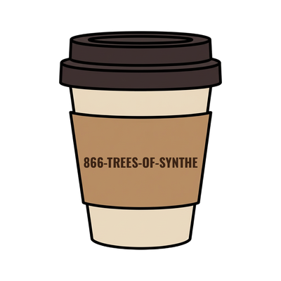 866-TREES-OF-SYNTHE on a coffee cup